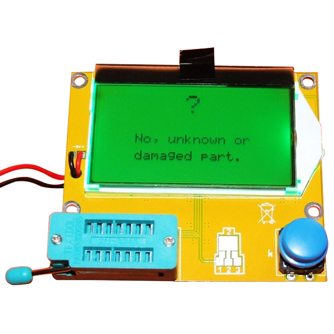 ESR-T4 Mega328 Digital Transistor Tester Diode Triode Capacitance ESR Meter MOS/PNP/NPN LCR 12864 9V LCD screen
