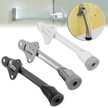 Zinc Alloy Door Stopper with Rubber Feet Mounted Holder Door Stop Kick Down Mounted Stopper