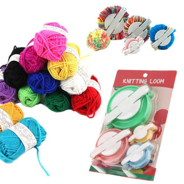 4 Sizes Round Pompom Maker Ball Weaver Needle Craft Knitting Wool Tool Suitable for Hat Scarf Headband DIY Craft Supplies