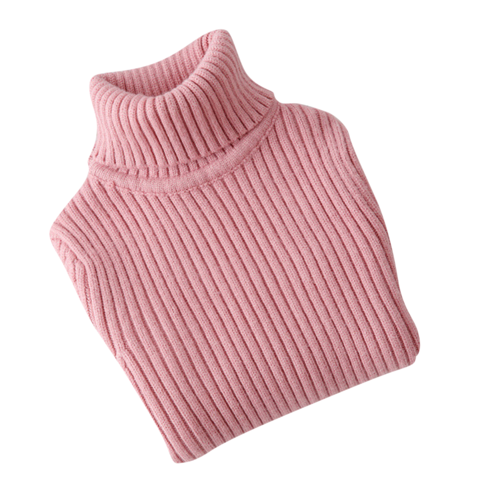 FOCUSNORM Autumn Winter Baby Girls Boys Sweater Tops Solid Knit Turtleneck Long Sleeve Pullover Warm Tops 3 Colors Outfits 2-8Y