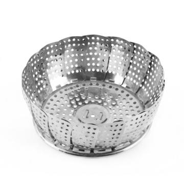 2019 Real Popular Cookware Stainless Steaming Basket, Stainless Steamer,folding Food Fruit Vegetable Dish Steamer
