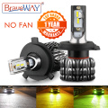 BraveWAY H4 Led Headlight H7 LED Car Bulb H1 H3 H27 9005 9006 HB3 HB4 H11 LED Fog Lamp 12V Car Accessories White Yellow Green