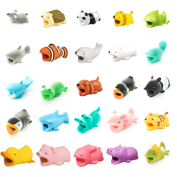 USB Cable Bite Cellphone Decor Animal Protector Organizer Charger Wire Head Winder Support Wholesale/Dropshipping
