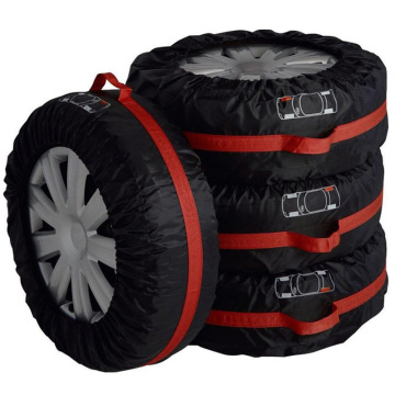 AOZBZ 4Pcs Spare Tire Cover Case Vehicle Wheel Protector Polyester Winter and Summer Car Tire Storage Bags Auto Tyre Accessories