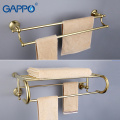 GAPPO Bathroom hardware sets golden Paper Holder towel bar roll holder toilet brush holder soap basket Luxury bath accessories