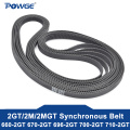 POWGE 2MGT 2M 2GT Synchronous Timing belt Pitch length 660/670/696/700/710 width 3/6/9/15mm Teeth 330 335 348 350 355 GT3 closed