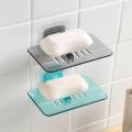 Plate Tray Holder Case Container Suction Bathroom Hardware Soap Dishes Bathroom Shower Soap Box Dish Storage