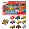 10pcs Original Disney Pixar Cars 3 Mini Diecasts Toy Vehicles Golden School Bus Miss Fritter Lightning McQueen Metal Car Toys