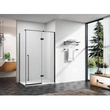Rectangular shower enclosure with sink hinge