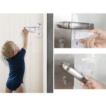 Door Lever Lock for Home Universal Professional Children Kids Safety Doors Handle Locks Baby Anti-open Protection Device
