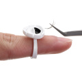 100PCS Disposable V Shape Glue Rings Eyelashes Extension Finger Holder Easy to Make Volume Fans Nail Art Adhesibve Holder