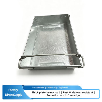 Galvanized Iron Tray with Handles