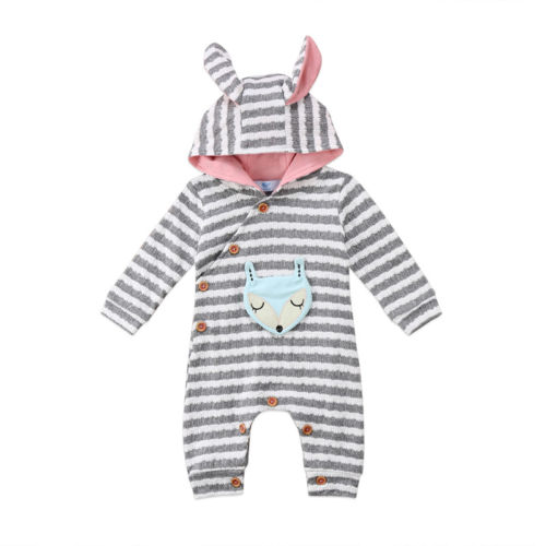 Baby rompers Fox girls clothes new born baby Cartoon pajamas warm winter animal Pajamas roupas de bebe recem nascido