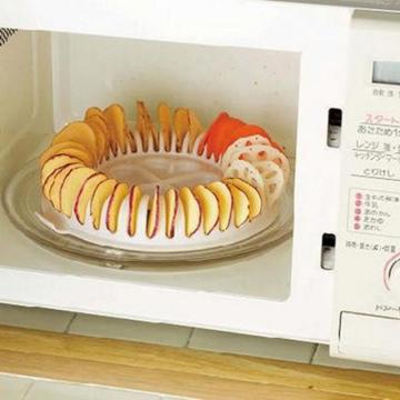 DIY Low Calories Microwave Oven Fat Free Potato Chips Maker Kitchen Bakeware Tools Baking Dishes & Pans Chips Rack