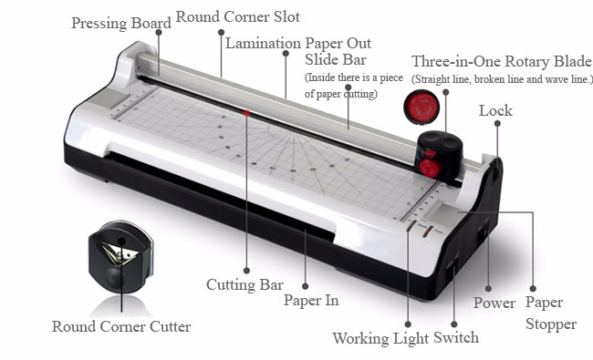 New A4 Multi-function 2 in 1 Smart Photo Laminator A4 Trimmer Machine Sealed Plastic Laminating Machine Hot Cold Laminator