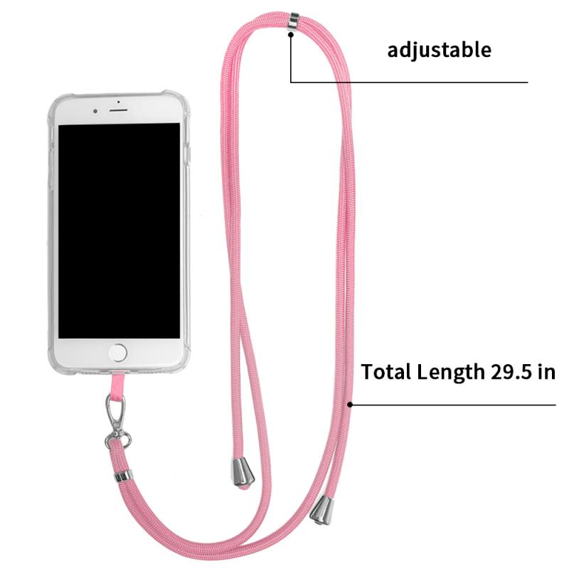 Safety Tether For All Phones And Case Combination Phone Lanyard Adjustable Comfortable Nylon Neck Lanyard Easy-Install