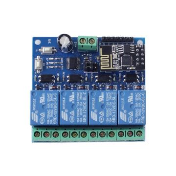 DC 12V ESP8266 & ESP-01 WIFI Relay Module Four Channels For Smart Home Intelligent Furniture U1JE