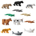 Animals Building Blocks Kids Toys DIY Models Bricks Ornaments Children Educational Toy Gift Animals Set Panda Cow Giraffe
