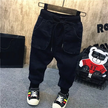 Boys Jeans Patchwork Jeans For Boy BLACK Children Jeans Spring Autumn Casual Baby Boy Clothes 2-6 Year