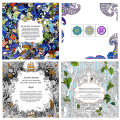 4 pcs/lot 24 Pages Mandalas Flower Coloring Book For Children Adult Relieve Stress Kill Time Graffiti Painting Drawing Art Books