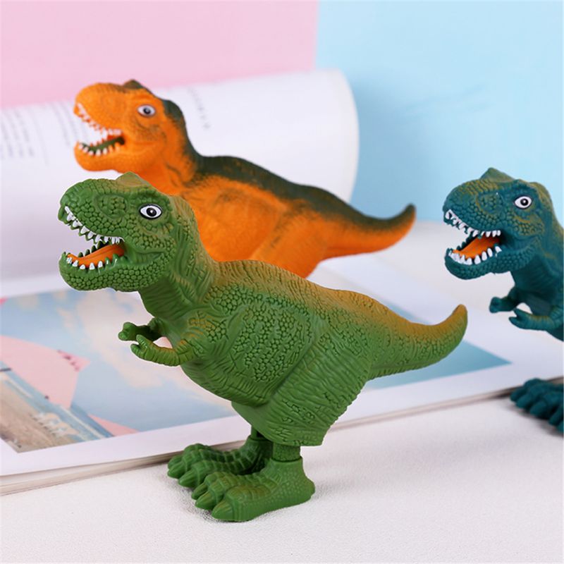 Novelty Dinosaur Wind Up Toys Clockwork Walking Kids Classic Educational Toy GXMB