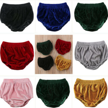 Toddler Infant Baby Boys Girls Kids Velvet Pants Shorts Bottoms Bloomers Panties