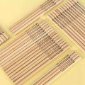 50 Pieces of Long Hexagonal HB Pencil Set Wooden Standard Pencil Student School Office Stationery