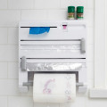 Plastic Wrap Dispensers Six-in-one Storage Rack Cling Film Cutter Foil Storage Box Kitchen Towel Rack Wrapping Paper Cutter