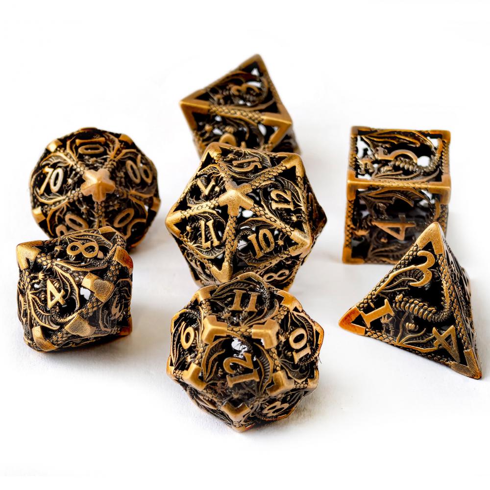 Hollow Metal Dungeons And Dragons Dice Set