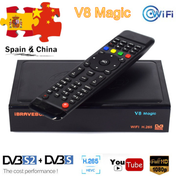 iBRAVEBOX V8 Magic Satellite TV Receiver 1080P HD H.265 Digital DVB-S2 Built-in WIFI Receptor Set Top Box Satellite Receiver