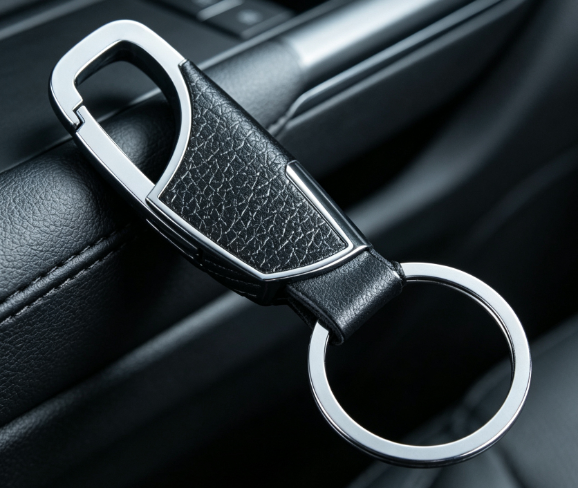 Metal waist mount car keychain