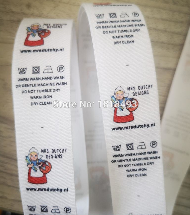 custom personalized name logo tags/cotton printed label/name label for kids/garment tag printing/collar label 50 pcs a lot