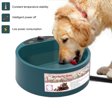 Pet Dog Bowl Food Winter Heated Feed Cage Bowl Constant Temperature Heating Thermostat Dog Basin Food Bowls Dogs Electric Bowl