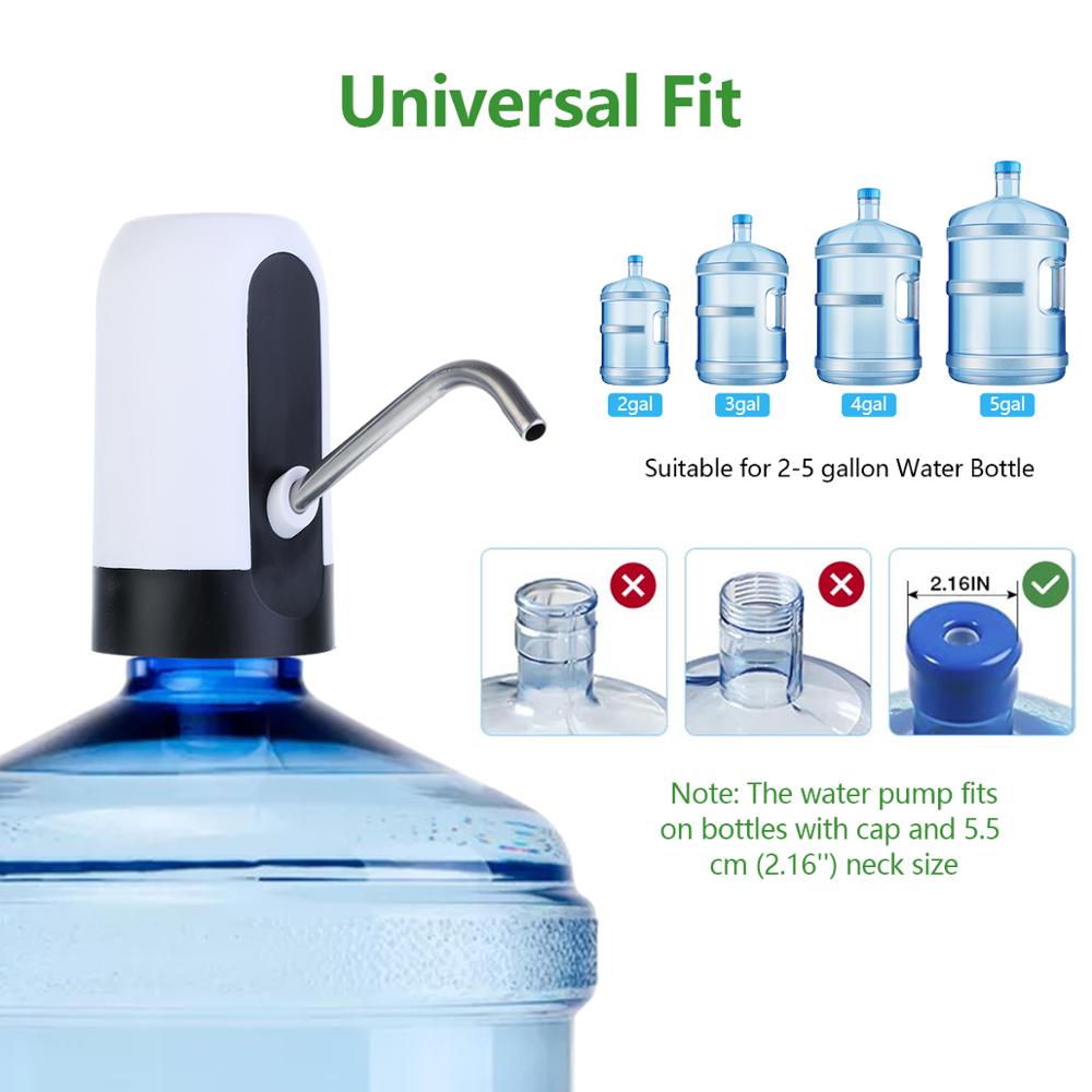 Automatic Electric Drinking Water Bottle Pump Dispenser Portable USB Charge Gallon Drinking Bottle Switch Water Pump LED