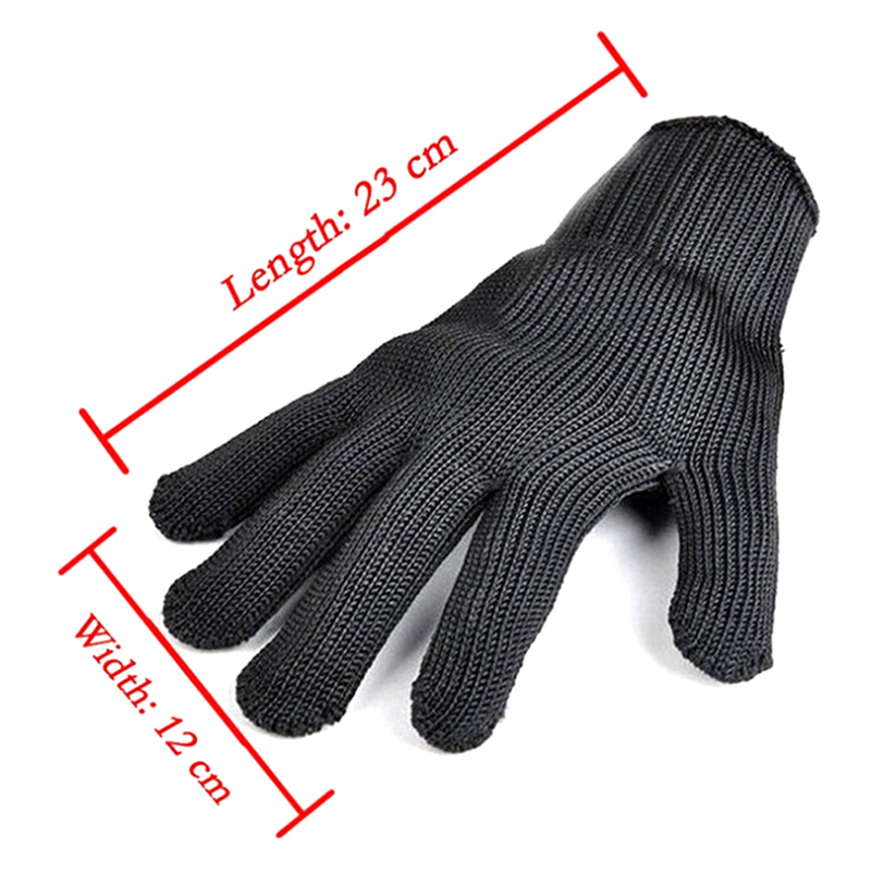 1Pair New Outdoor Fishing Hunting Anti-cut Gloves Cut Resistant Protective Knife Anti-cutting Protection Steel Wire Mesh Gloves