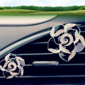2x Car Perfume Colorful Flowers Bling Diamond Car Air Freshener Clip Decorations Fashion