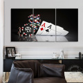 Playing Card 0n Gambling Table Wall Picture for House of Games Wall Decor Blind Hookey Las Vegas Cool Hand Canvas Painting