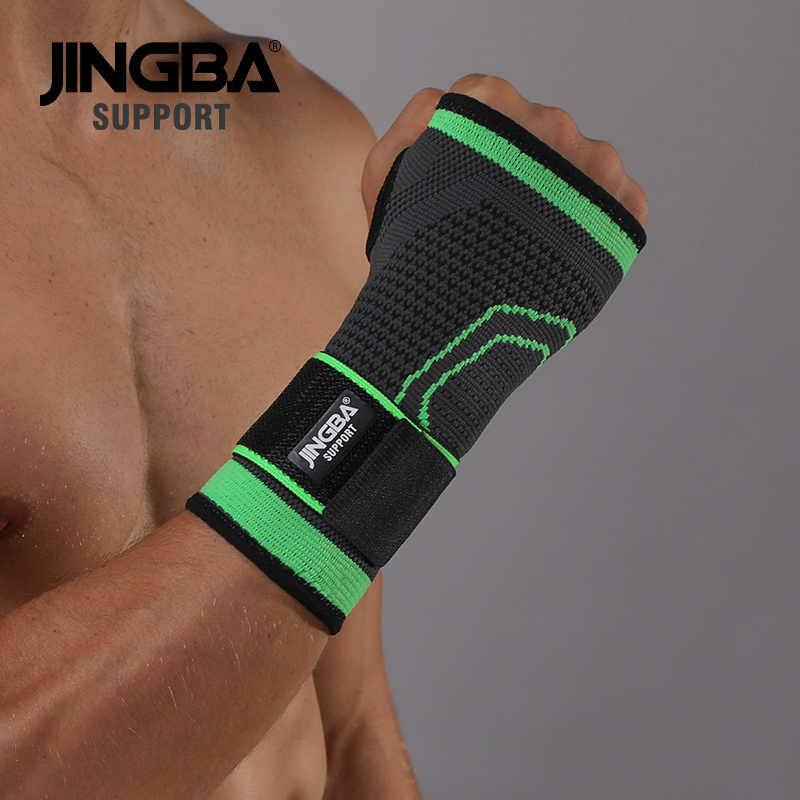 JINGBA SUPPORT 1PCS Nylon Sport Protective Gear Boxing hand wraps hand bandage support+Weightlifting Bandage Wristband Support