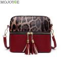 New Women Shoulder Bags Leopard Fashion Shell Shape Women Small Messenger Crossbody Bag Ladies Zipper HandBags