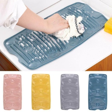 Multifunctional Silicone Washboard Portable Folding Silicone Scrubboards Non-slip Silicone Washing Board Clothes Cleaning Tools