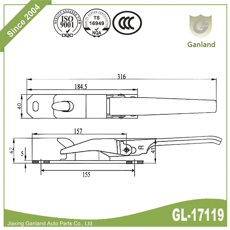 sping over center fastener GL-17119 