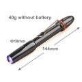 TopCom 365nm UV Light Mini Pocket UV Pen Light 3W LED Ultraviolet Lamp UV Black Light Torch Pen Flashlight Use AAA Battery