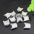 10pcs Antique Silver Slider Spacers Beads For Leather Cord Bracelets Findings DIY Making Accessories Hole: approx 10.5x2.5mm