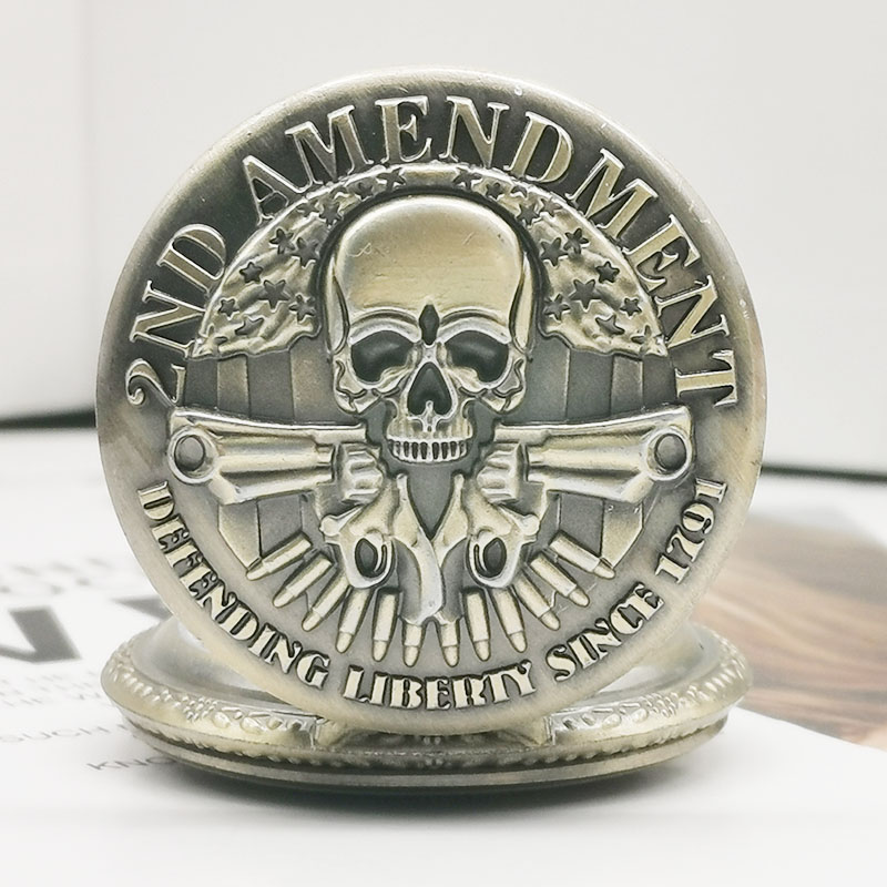 Top Brand Vintage The Punisher Skull Pocket Watch Chain Watch Antique Quartz Pocket Watch Fob Watches Best Gift TD2022