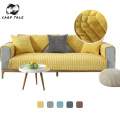Plush Non-slip Thicken Sofa Cover Universal Couch Covers Non-slip Full Wrap Sofa Seat Covering Solid Color Polyester Slipcover