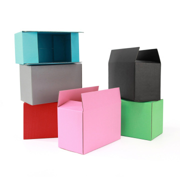 5pcs/10pcs / black and pink paper box 3-layer corrugated paper packaging gift box supports customized size and logo