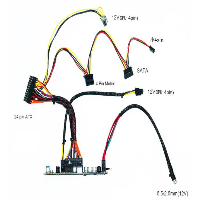 300W DC 12V ATX Peak PSU Pico ATX Switch Mining PSU 24pin MINI ITX DC to Car ATX PC Power Supply For Computer