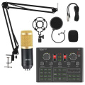 BM800 Microphone Condenser PRO Audio Mixer Live Sound Card Bluetooth USB 15 Sound Mode DSP Multiple Sound Effects 5.1Channel