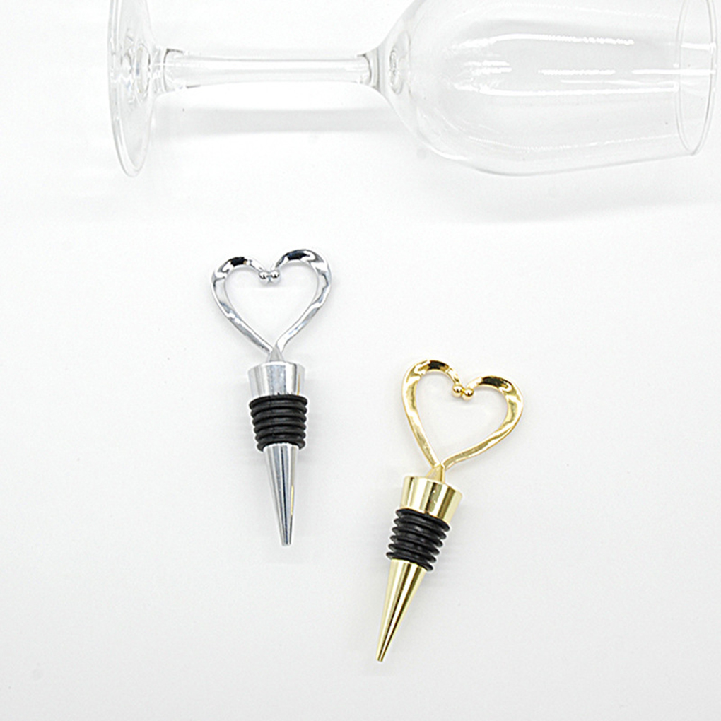 Bar Tools Wine Bottle Stopper Heart Shaped Red Wine Bottle Stopper Twist Wedding Favor Gifts Champagne Saver Party Souvenirs