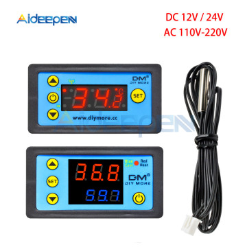 W3231 AC 110V-220V DC12V 24V Digital Thermostat Temperature Controller Regulator Meter Tester Single/Dual Display Replace W3230